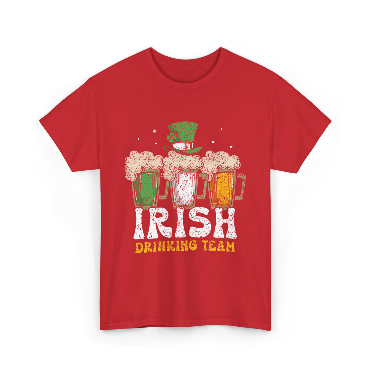 Irish Drinking Team Beer T-Shirt - Red
