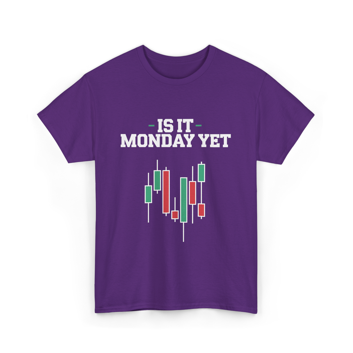 Is It Monday Yet Stock Market T-Shirt - Purple