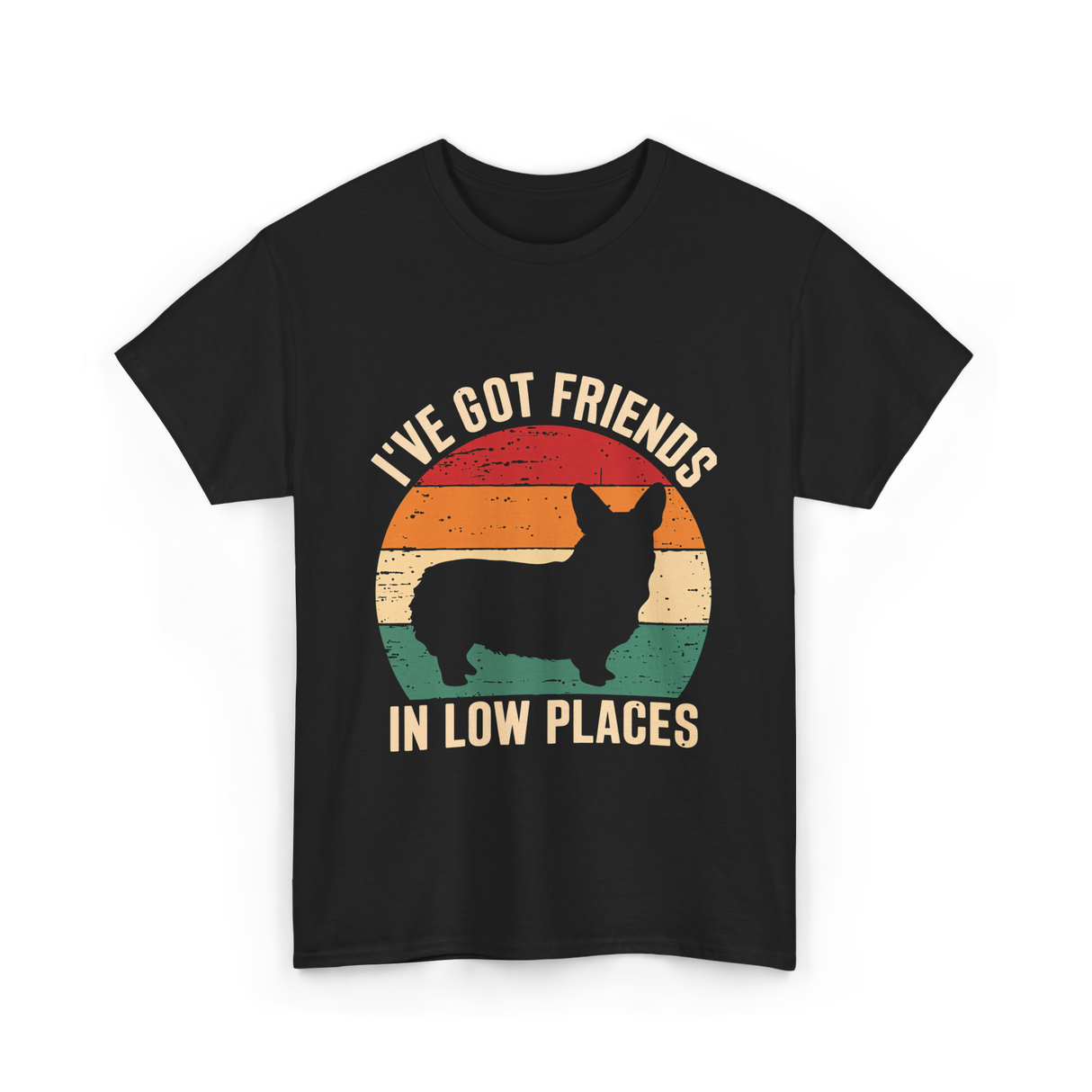I've Got Friends Corgi Dog Lover T-Shirt - Black