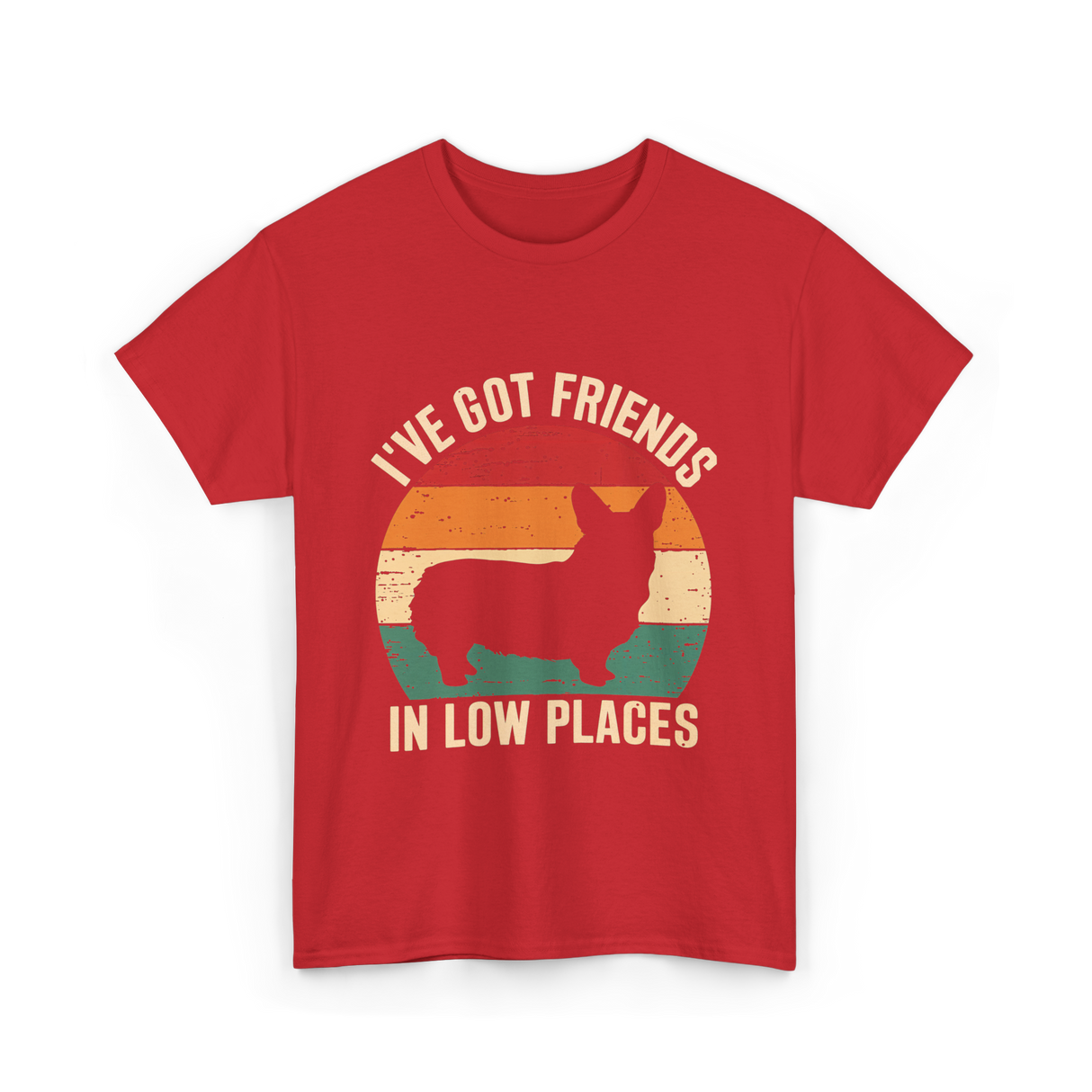I've Got Friends Corgi Dog Lover T-Shirt - Red