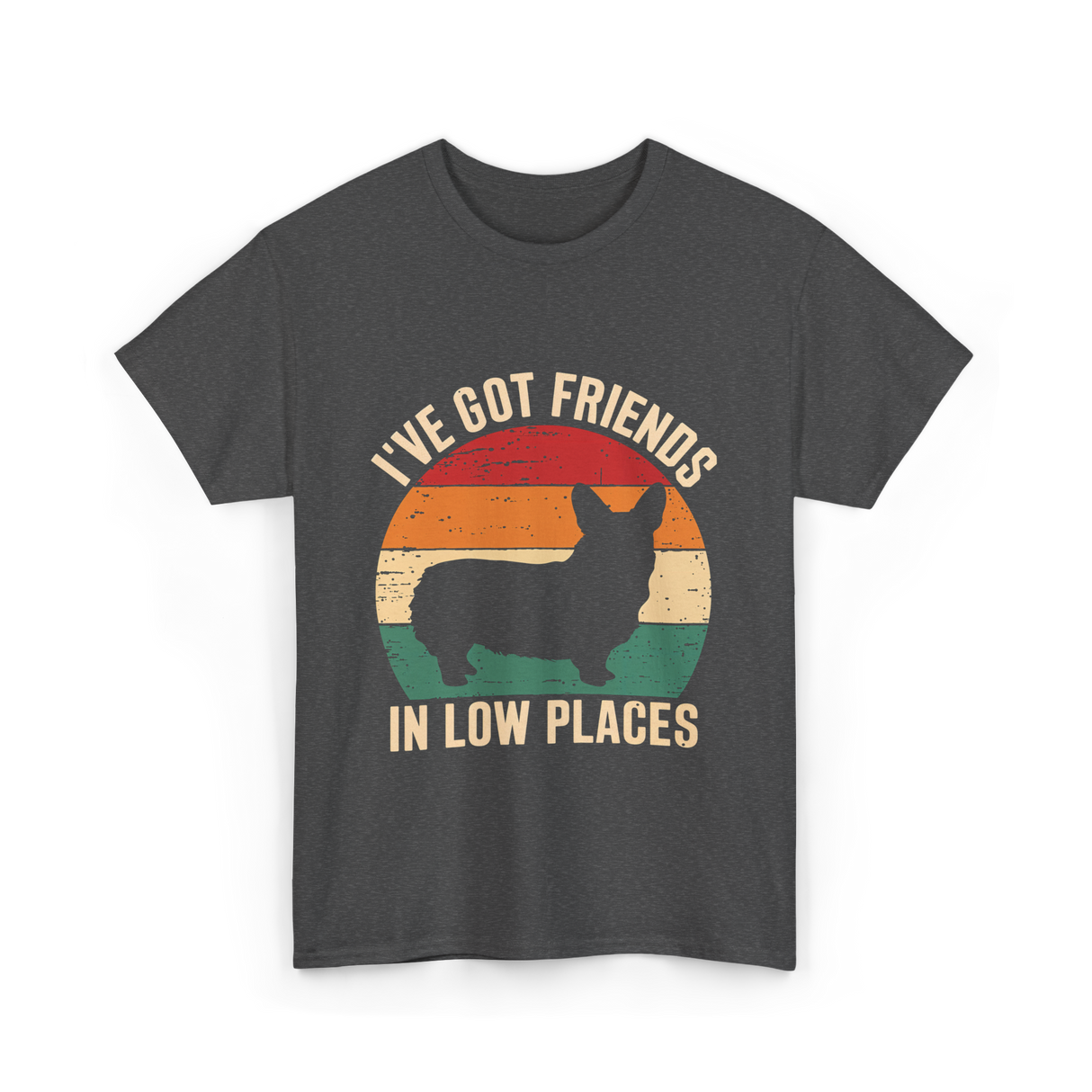I've Got Friends Corgi Dog Lover T-Shirt - Dark Heather