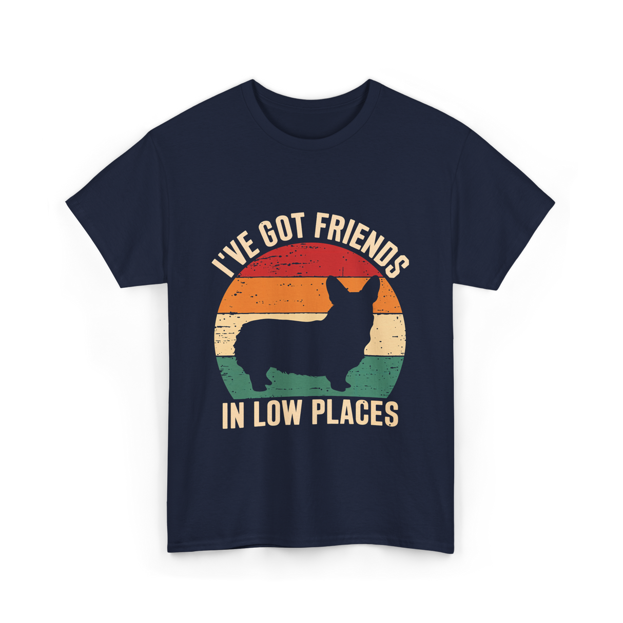 I've Got Friends Corgi Dog Lover T-Shirt - Navy