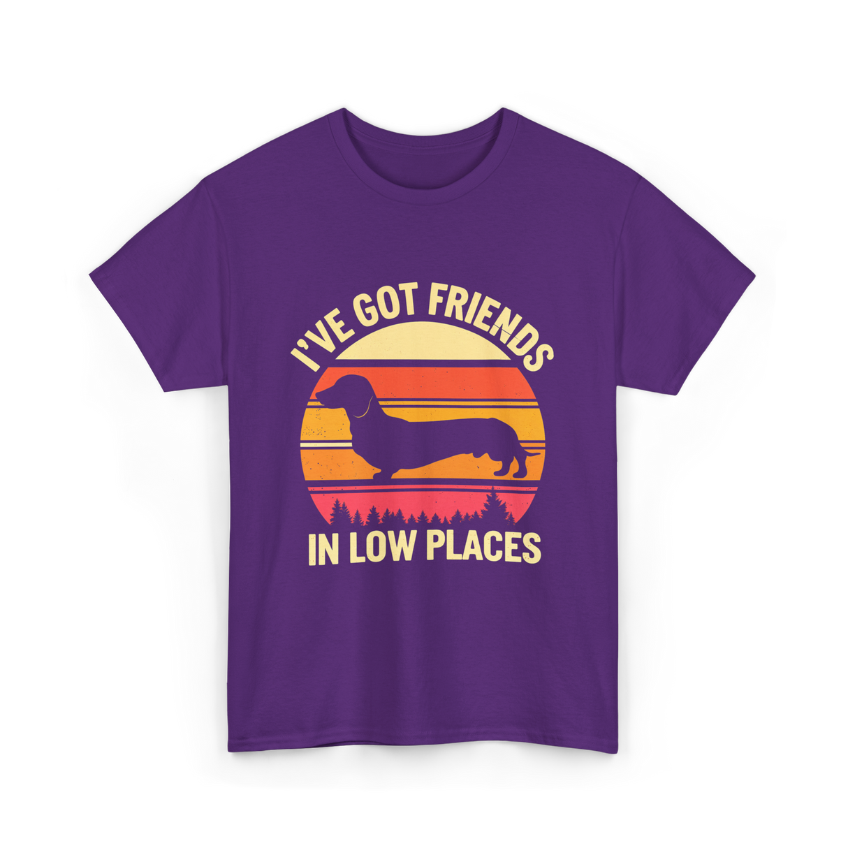 I've Got Friends Dachshund Pals T-Shirt - Purple