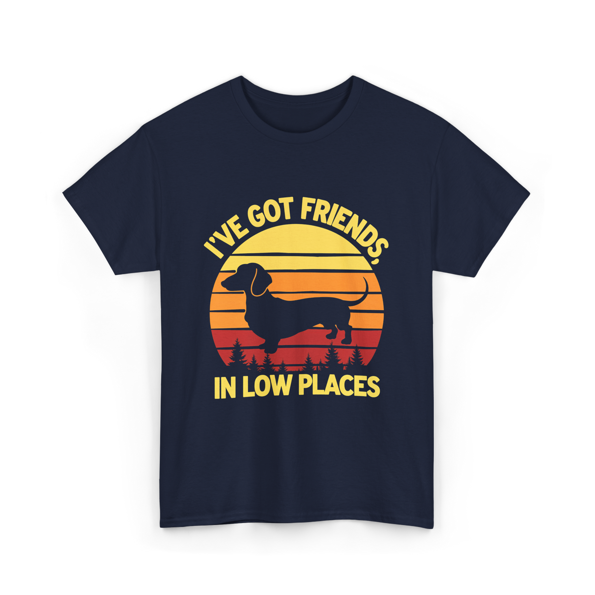 I've Got Friends Dachshund T-Shirt - Navy