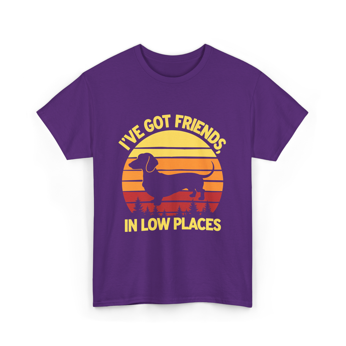 I've Got Friends Dachshund T-Shirt - Purple