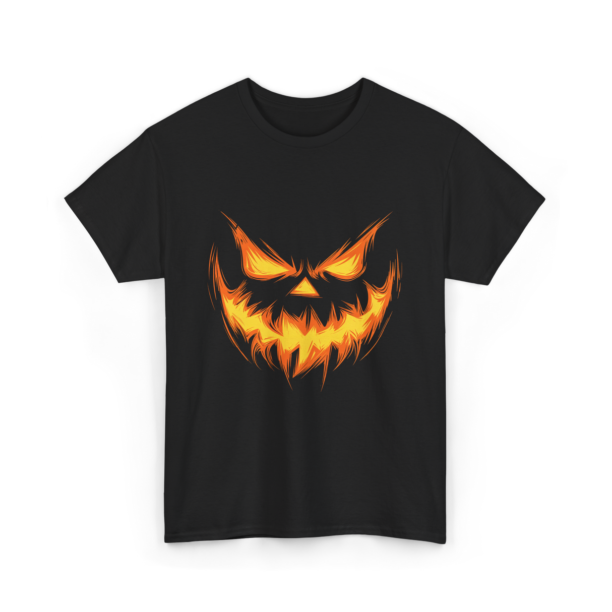 Jack O Lantern Face Pumpkin Halloween T-Shirt - Black