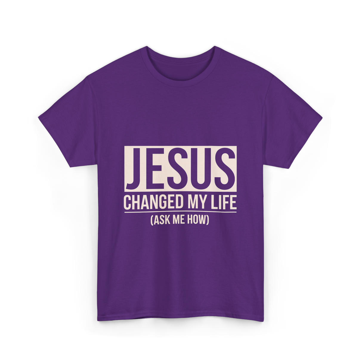 Jesus Changed My Life Faith T-Shirt - Purple