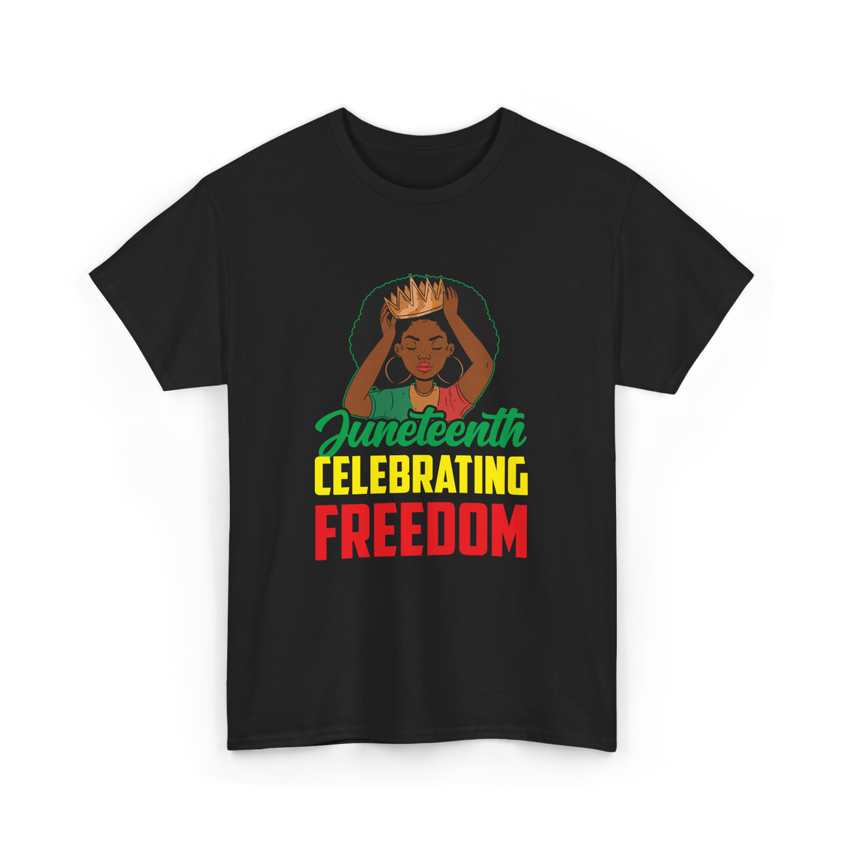 Juneteenth Celebrating Freedom Awareness T-Shirt - Black