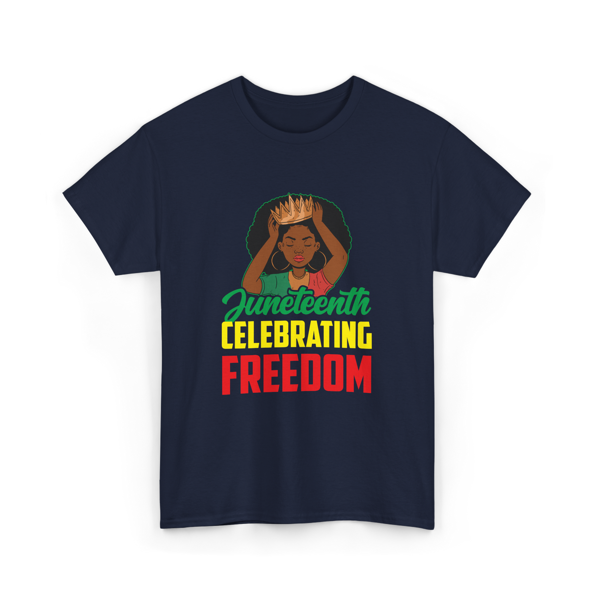 Juneteenth Celebrating Freedom Awareness T-Shirt - Navy