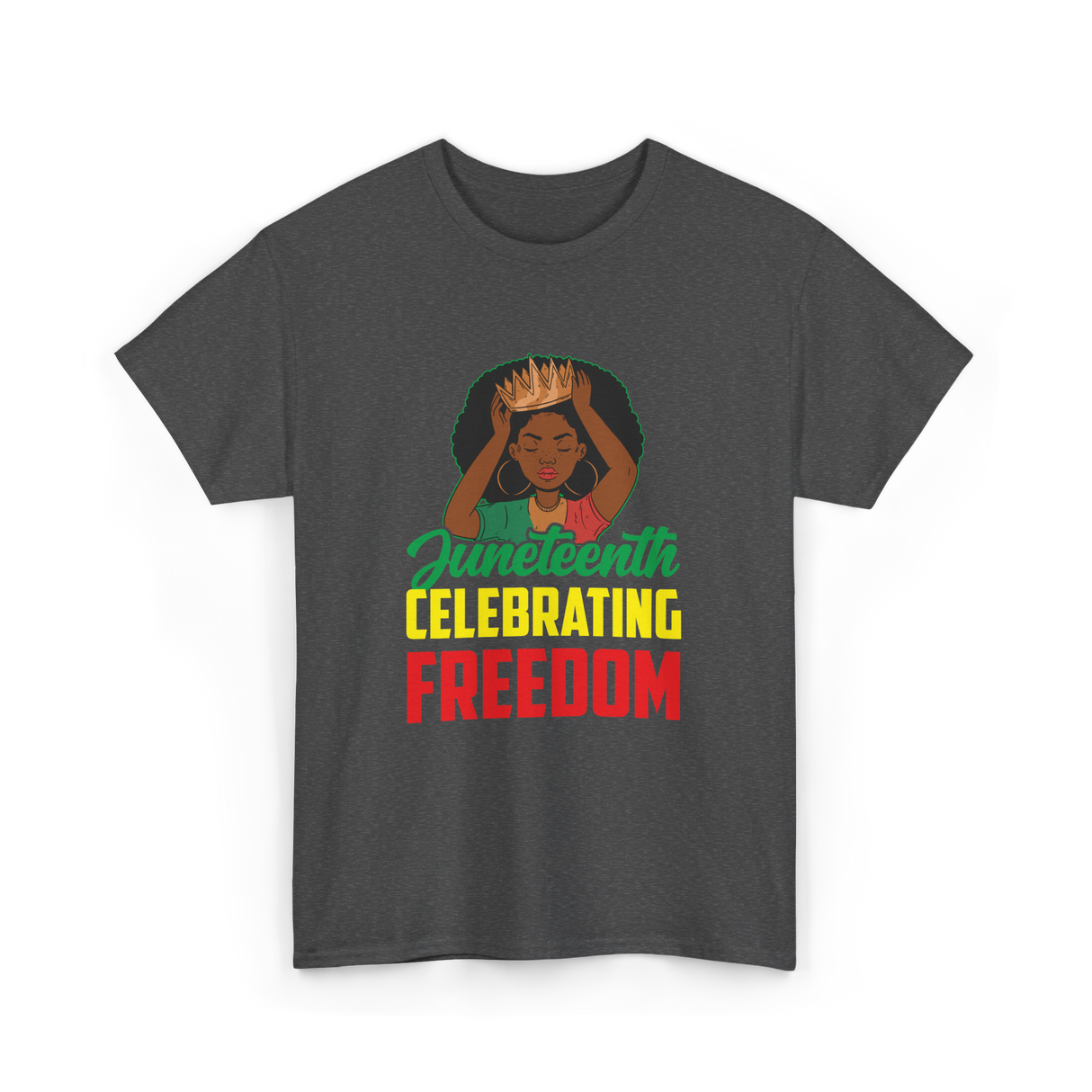 Juneteenth Celebrating Freedom Awareness T-Shirt - Dark Heather
