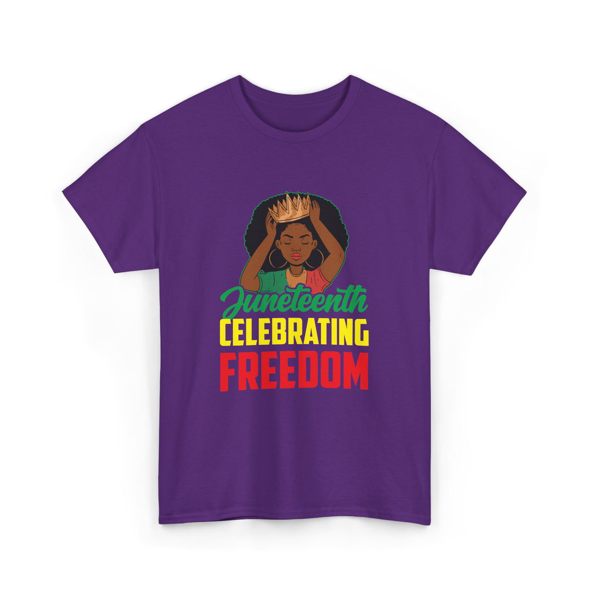 Juneteenth Celebrating Freedom Awareness T-Shirt - Purple