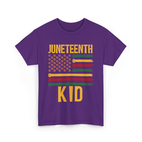 Juneteenth Kid Celebration Heritage T-Shirt - Purple