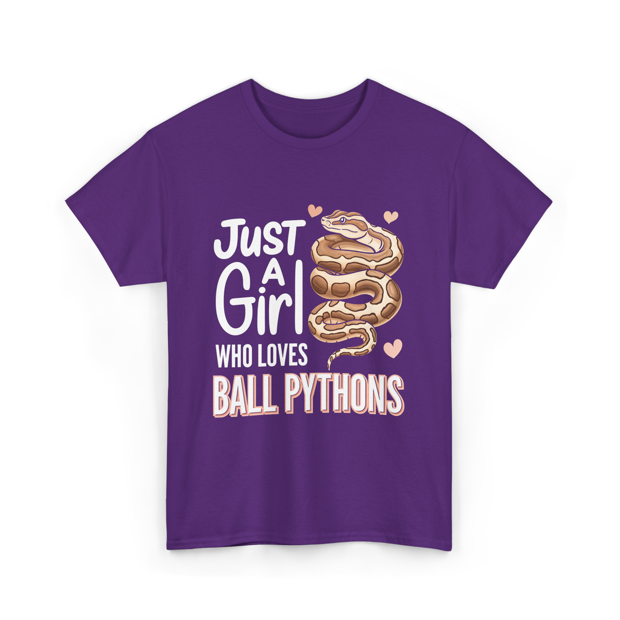 Just A Girl Ball Python T-Shirt - Purple