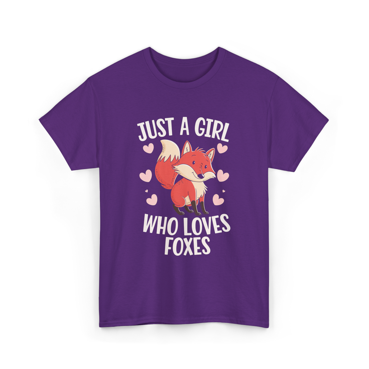 Just A Girl Who Loves Foxes T-Shirt - Purple