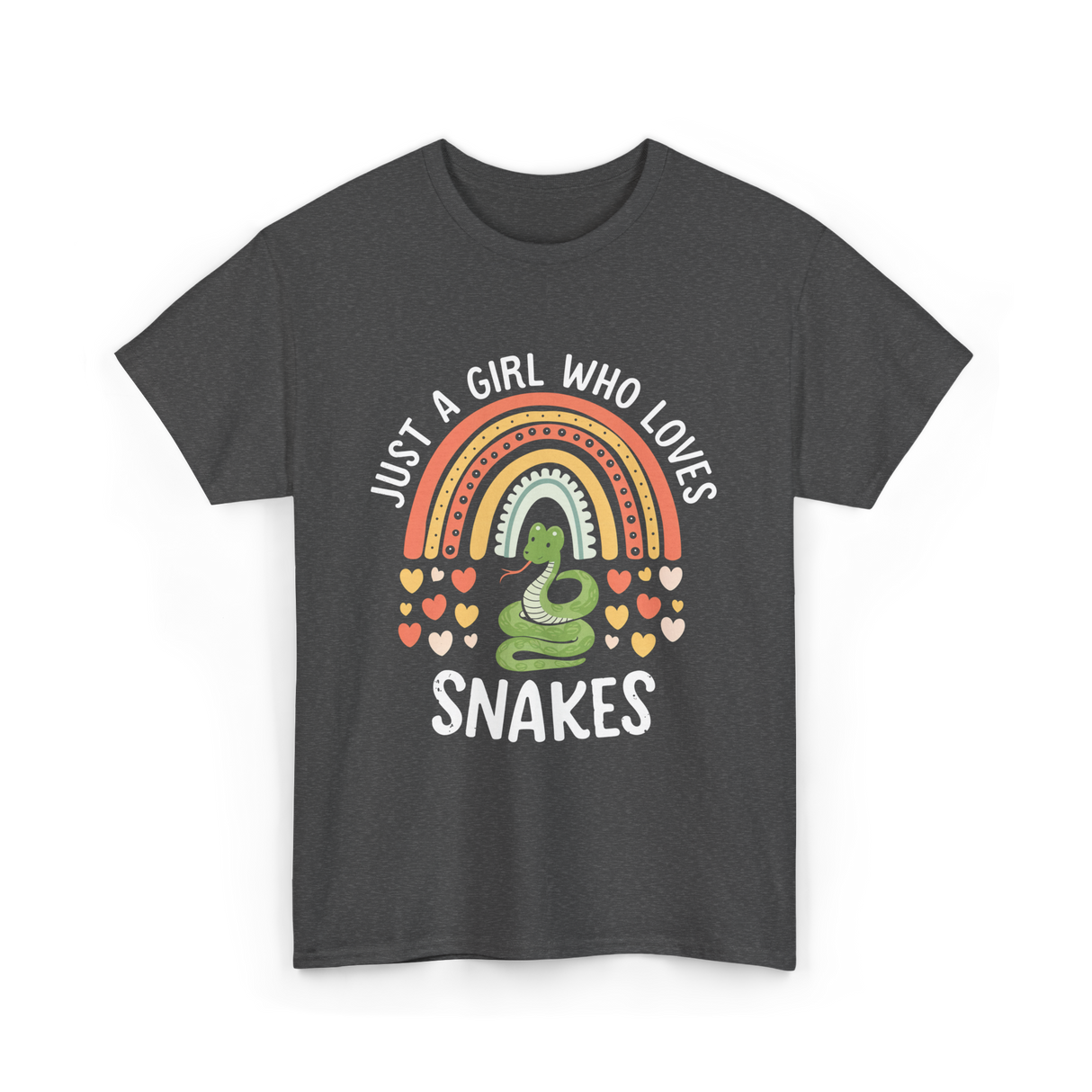 Just A Girl Who Loves Snakes Snake Lover T-Shirt - Dark Heather