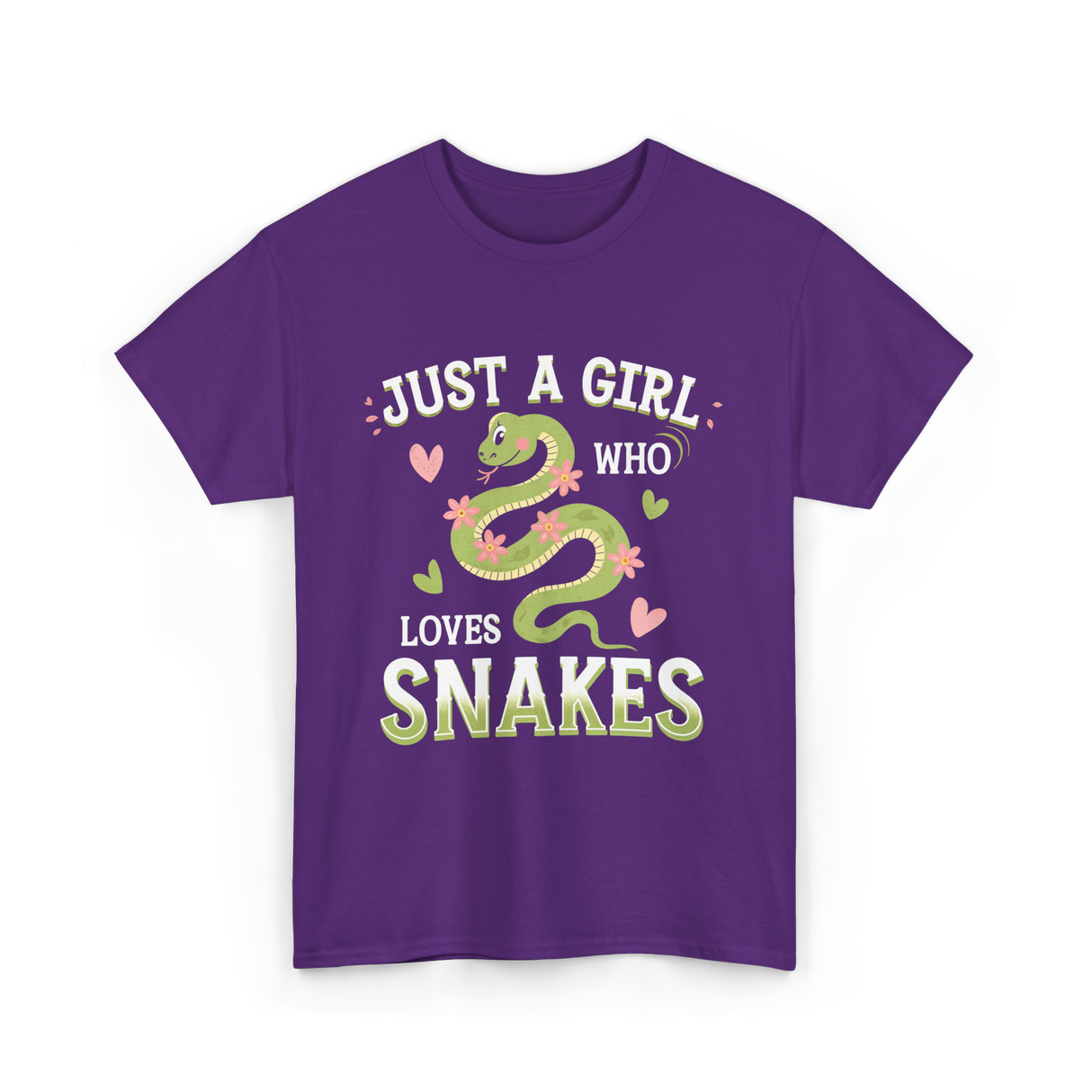Just A Girl Who Loves Snakes Snake Lover T-Shirt - Purple