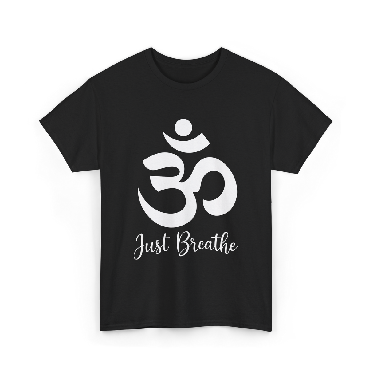 Just Breathe Yoga Meditation T-Shirt - Black