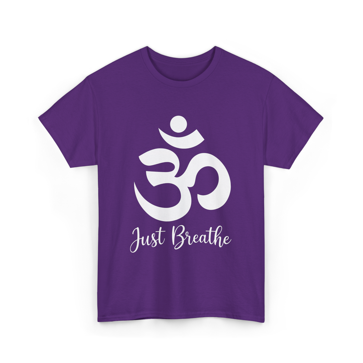 Just Breathe Yoga Meditation T-Shirt - Purple
