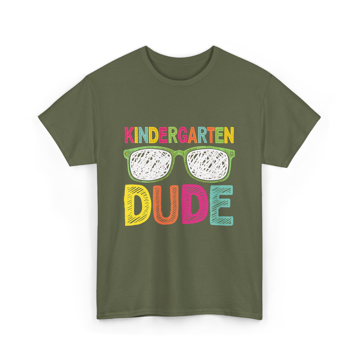 Kindergarten Dude Student T-Shirt - Military Green