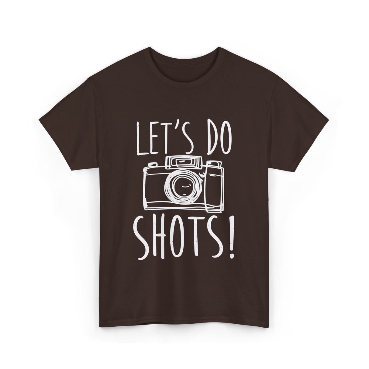Let's Do Shots Photography Camera T-Shirt - Dark Chocolate