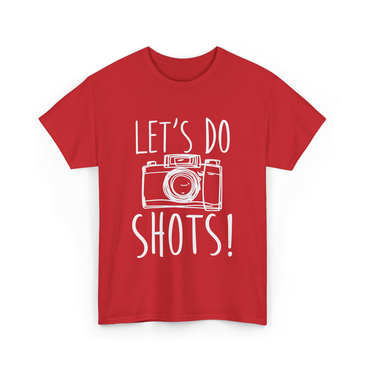 Let's Do Shots Photography Camera T-Shirt - Red