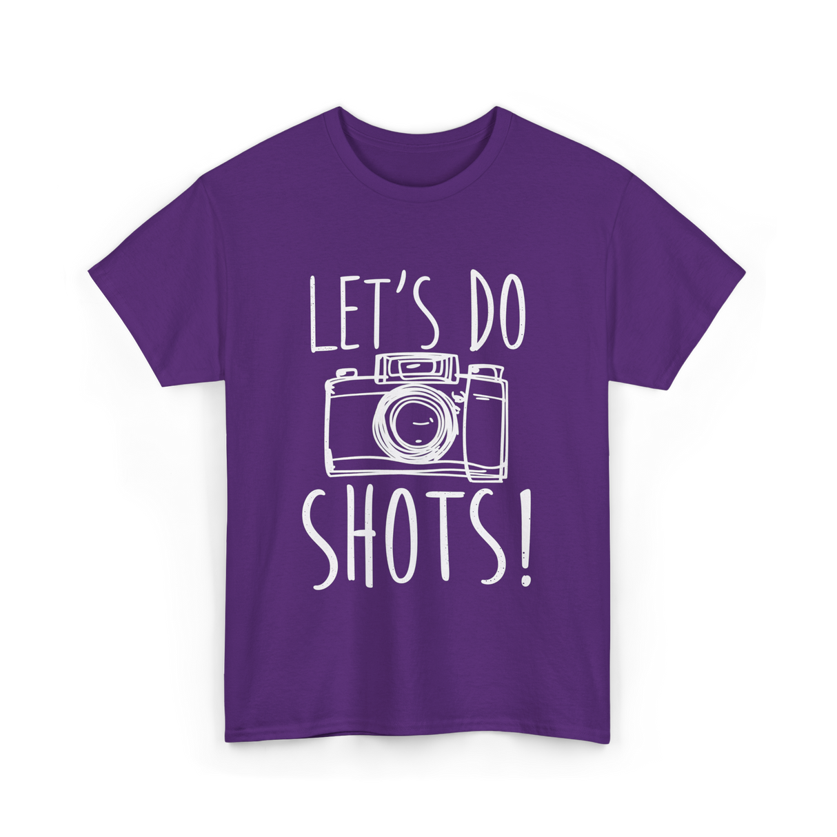 Let's Do Shots Photography Camera T-Shirt - Purple