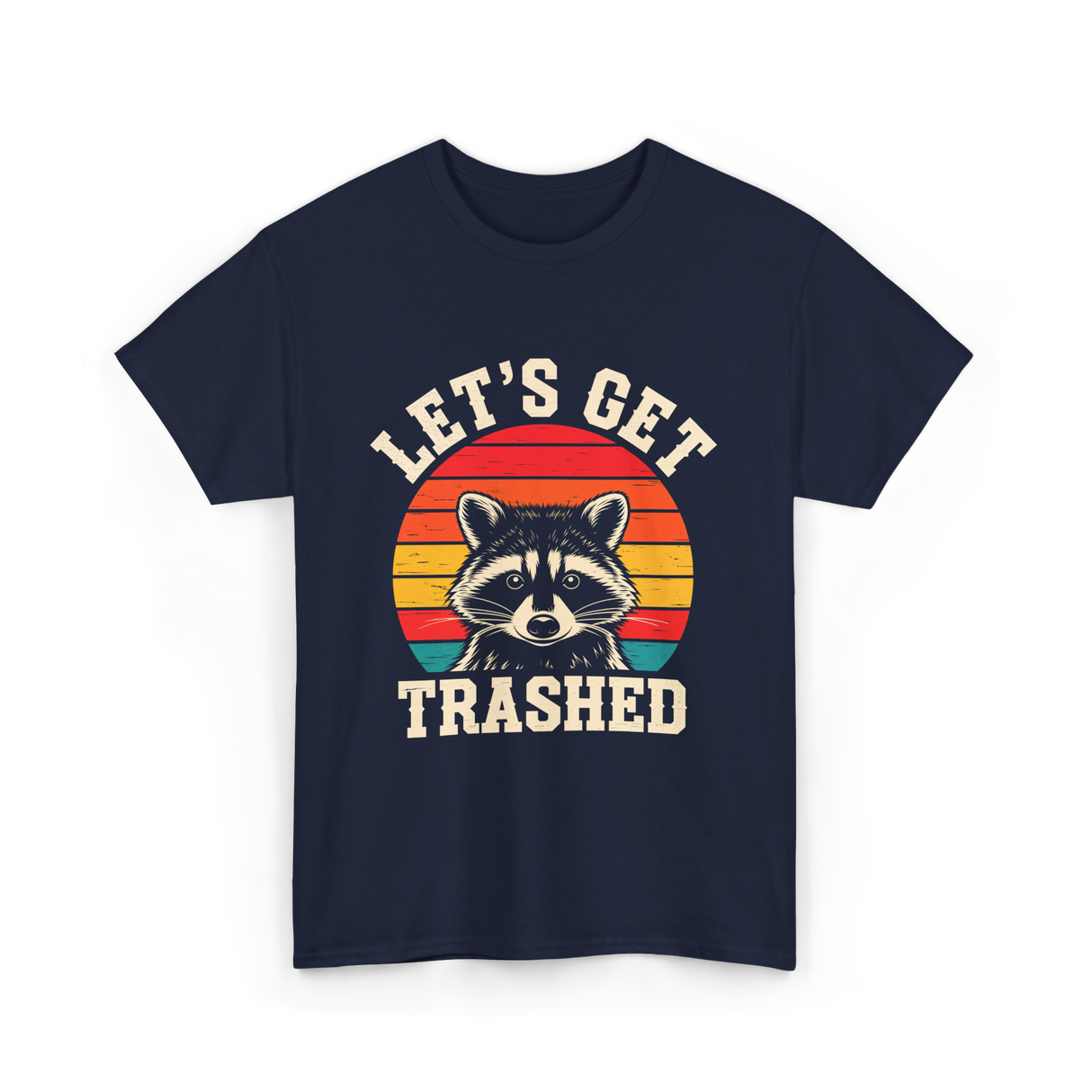 Let's Get Trashed Raccoon T-Shirt - Navy