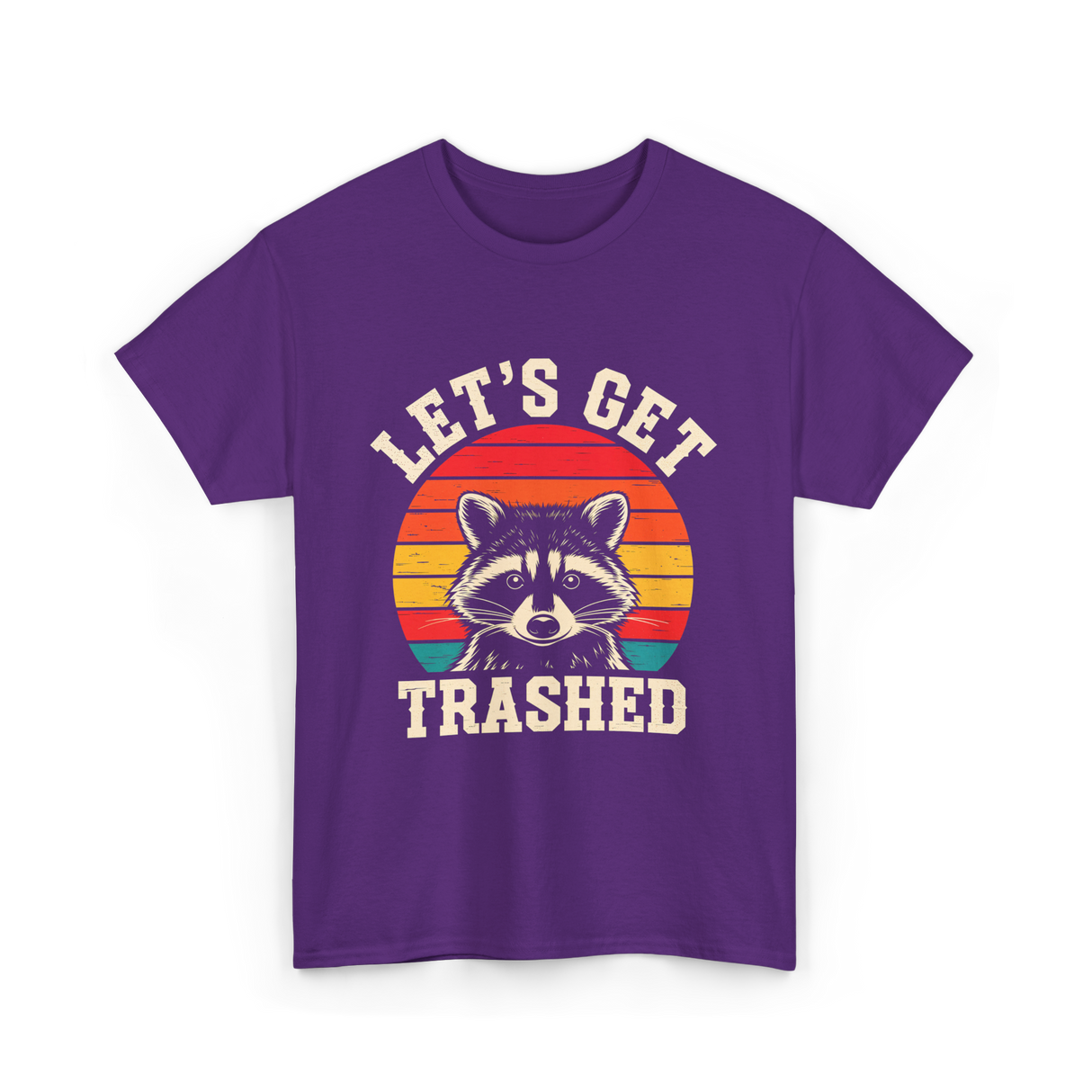 Let's Get Trashed Raccoon T-Shirt - Purple