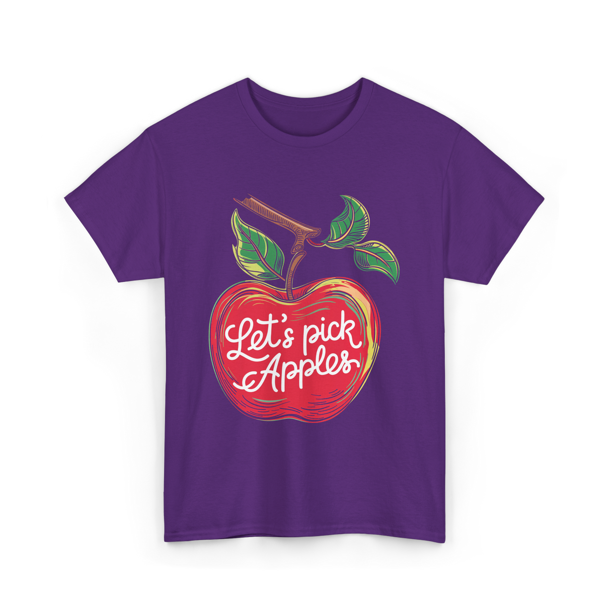 Let's Pick Apples Apple Picking T-Shirt - Purple