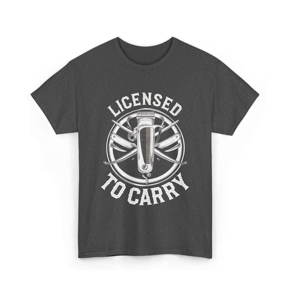 Licensed To Carry Barber T-Shirt - Dark Heather