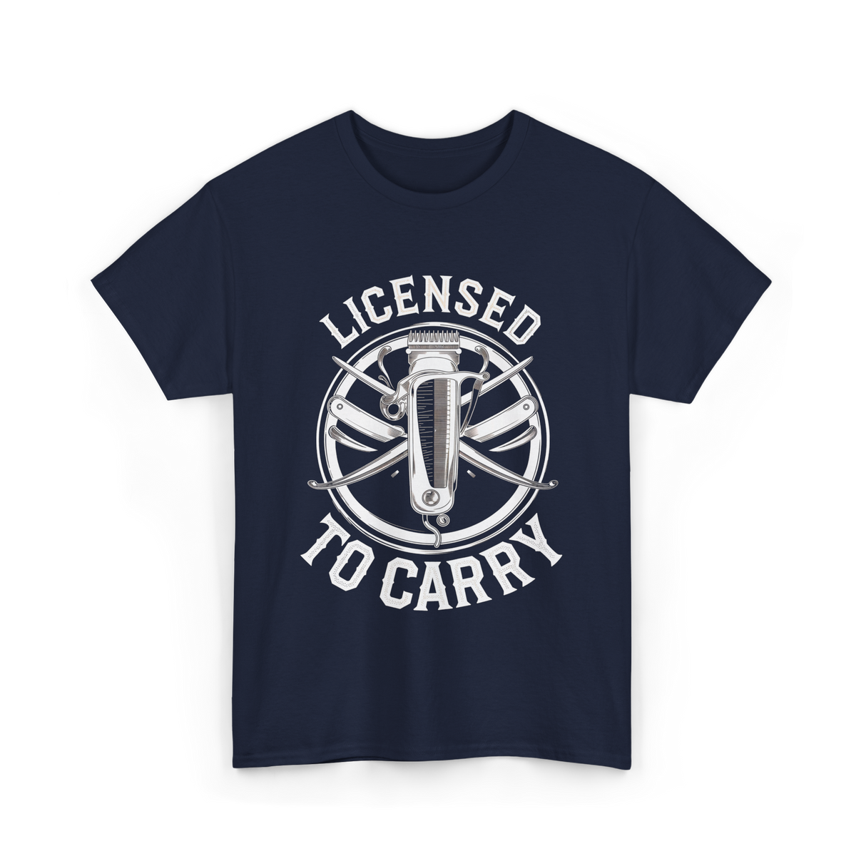 Licensed To Carry Barber T-Shirt - Navy