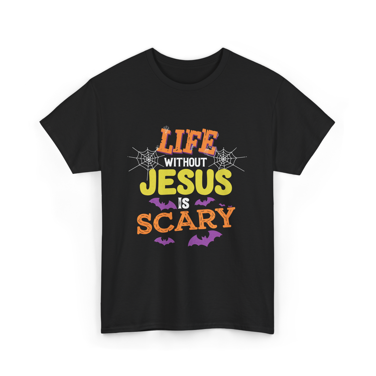 Life Without Jesus Scary T-Shirt - Black