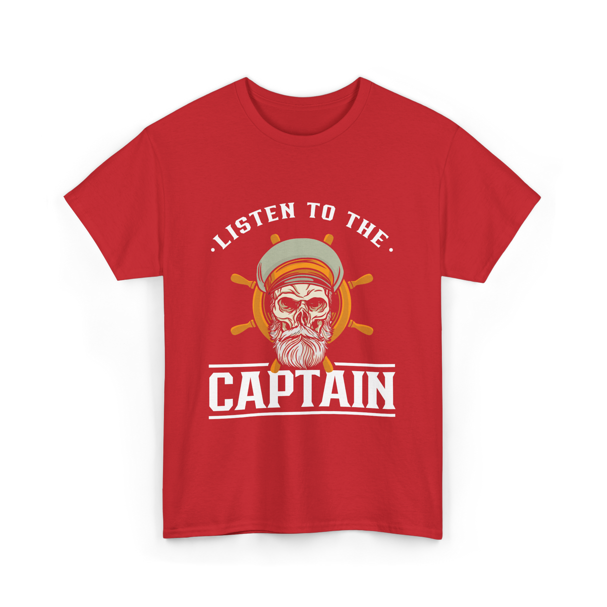 Listen To The Captain Nautical Adventure T-Shirt - Red