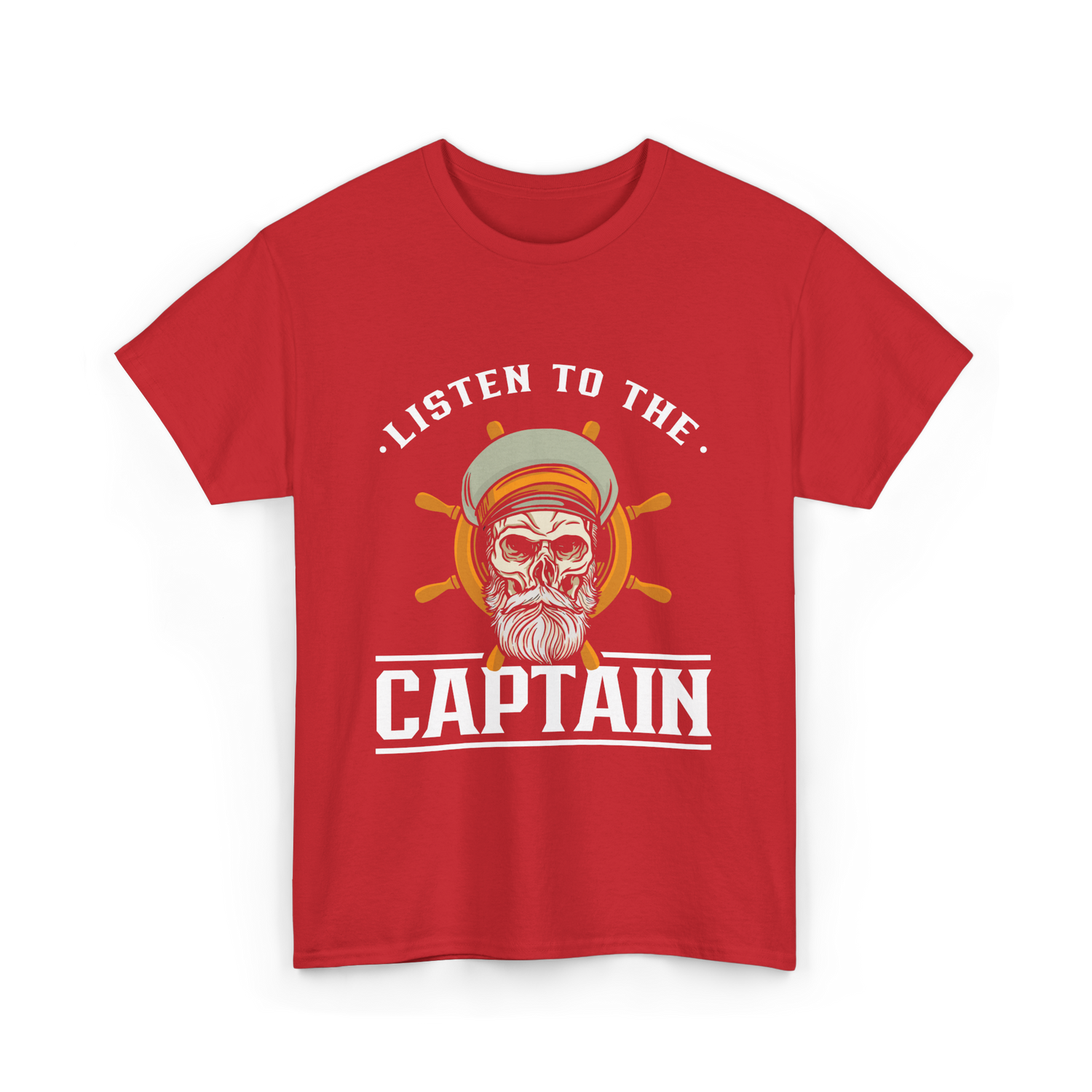 Listen To The Captain Nautical Adventure T-Shirt - Red