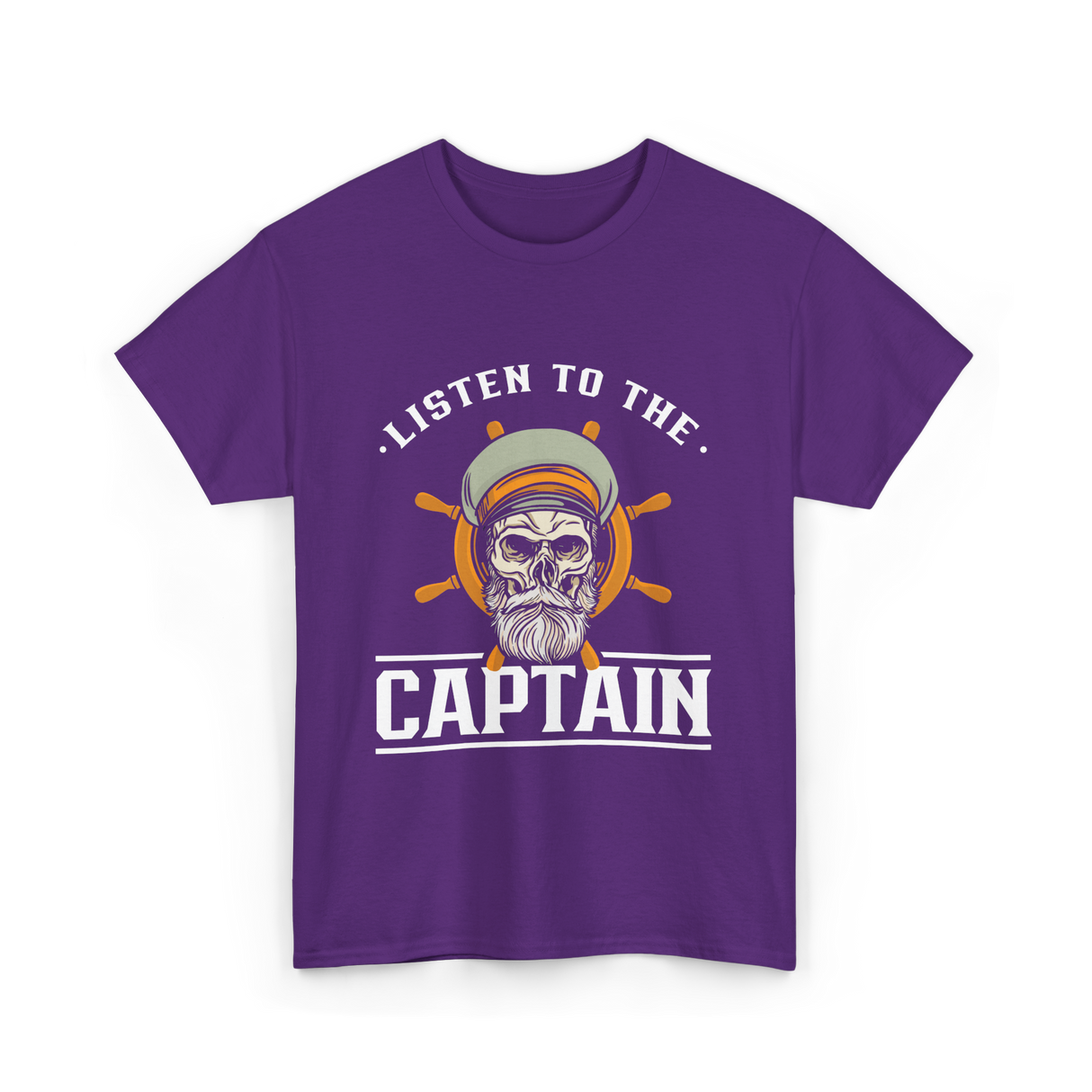 Listen To The Captain Nautical Adventure T-Shirt - Purple