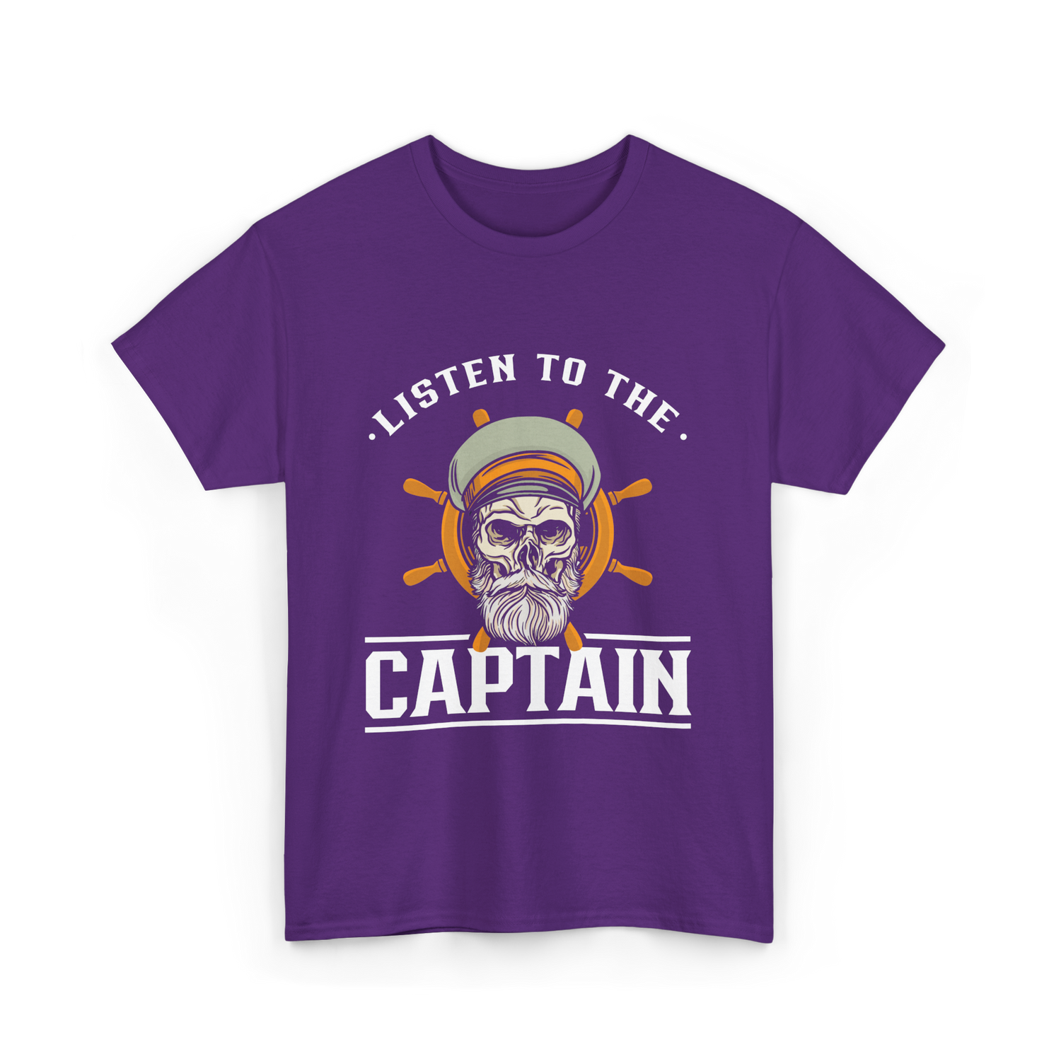 Listen To The Captain Nautical Adventure T-Shirt - Purple