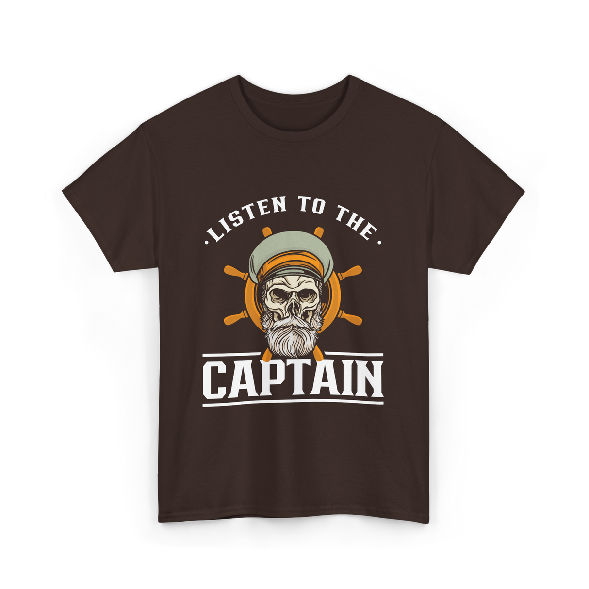 Listen To The Captain Nautical Adventure T-Shirt - Dark Chocolate