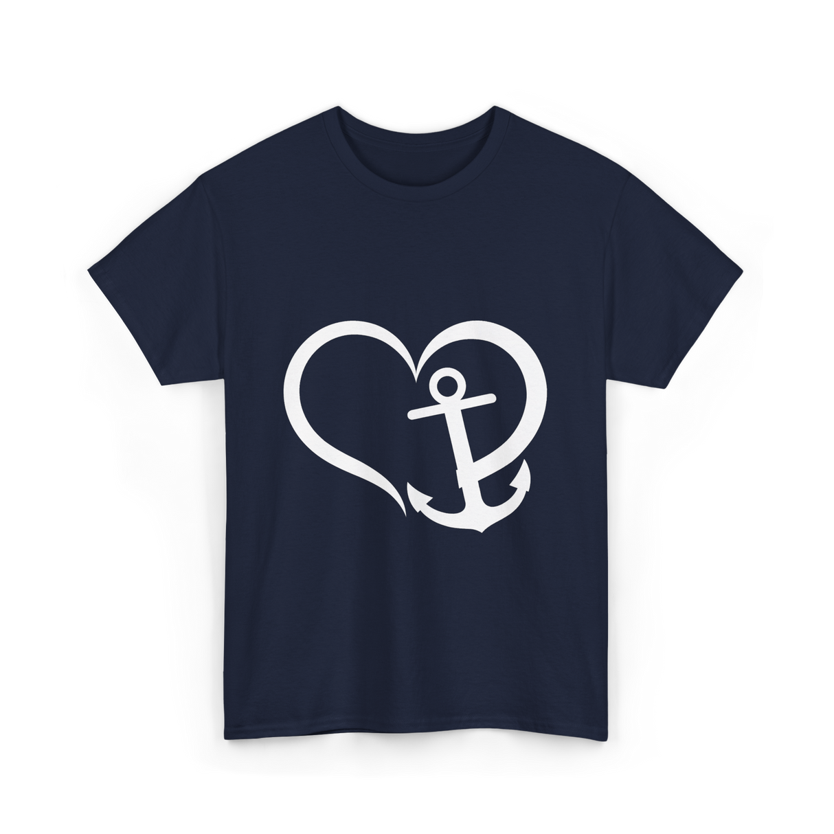 Love Anchor Nautical Sailing T-Shirt - Navy