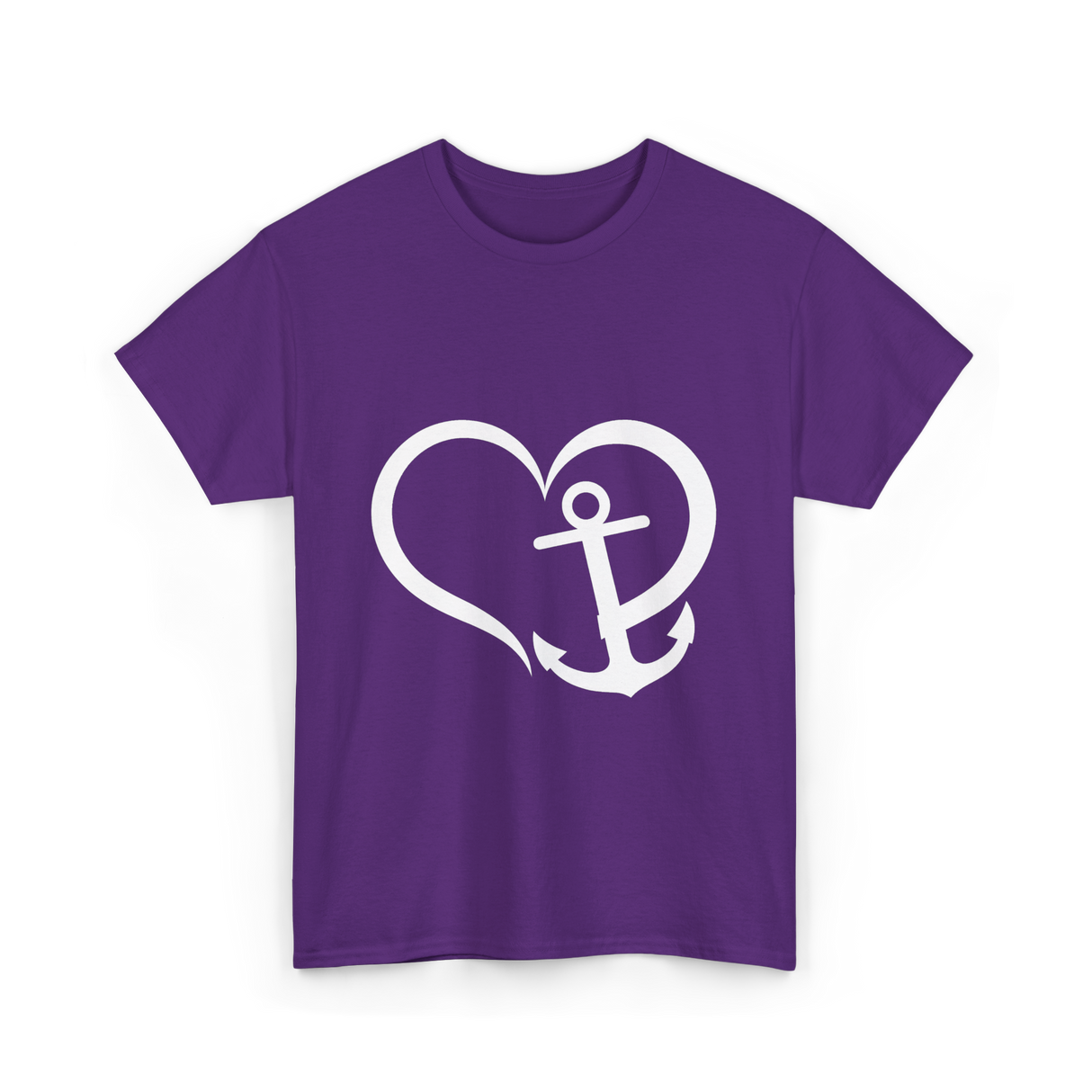 Love Anchor Nautical Sailing T-Shirt - Purple