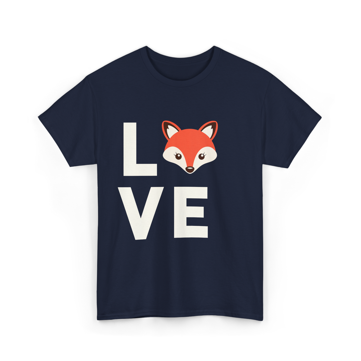 Love Fox Cute Fox T-Shirt - Navy