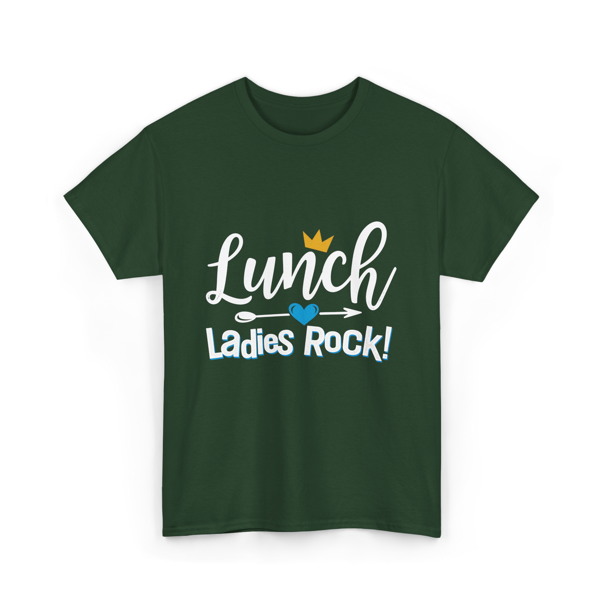 Lunch Ladies Rock Ladies Women T-Shirt - Forest Green