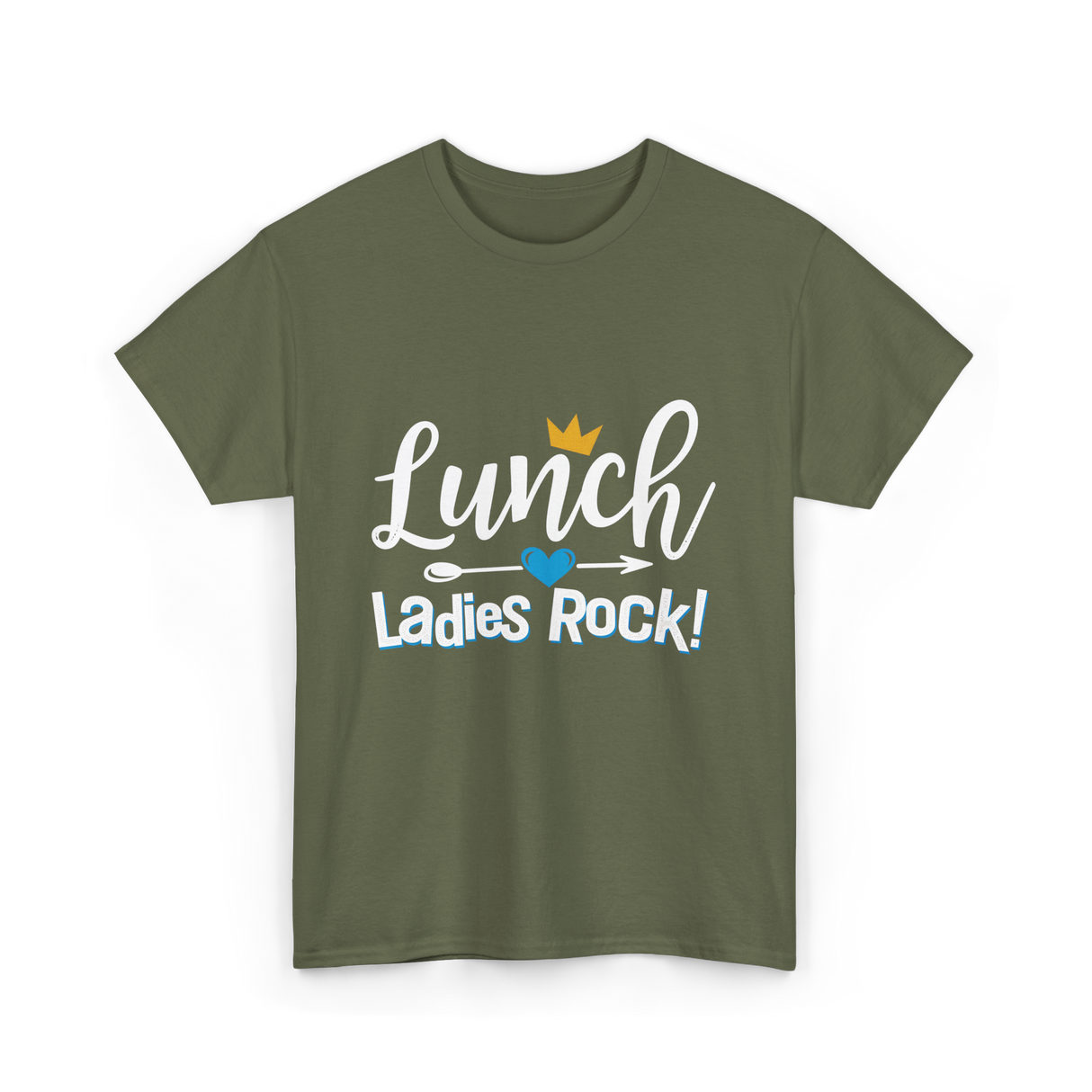 Lunch Ladies Rock Ladies Women T-Shirt - Military Green