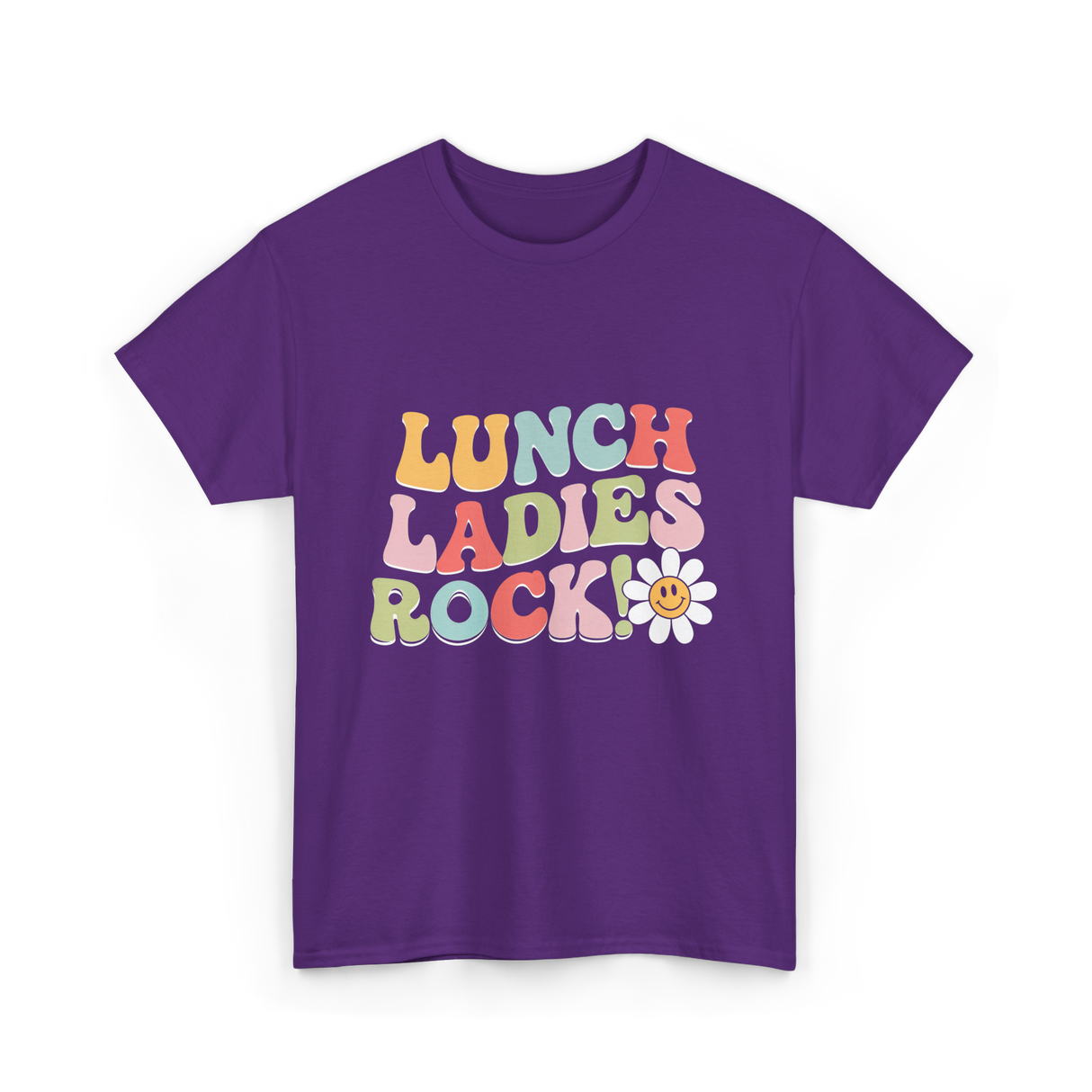 Lunch Ladies Rock Retro Cafeteria T-Shirt - Purple
