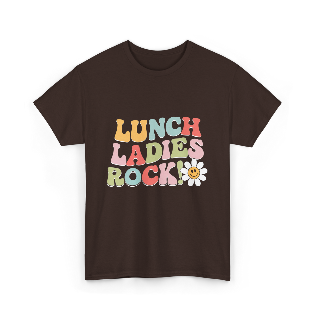 Lunch Ladies Rock Retro Cafeteria T-Shirt - Dark Chocolate