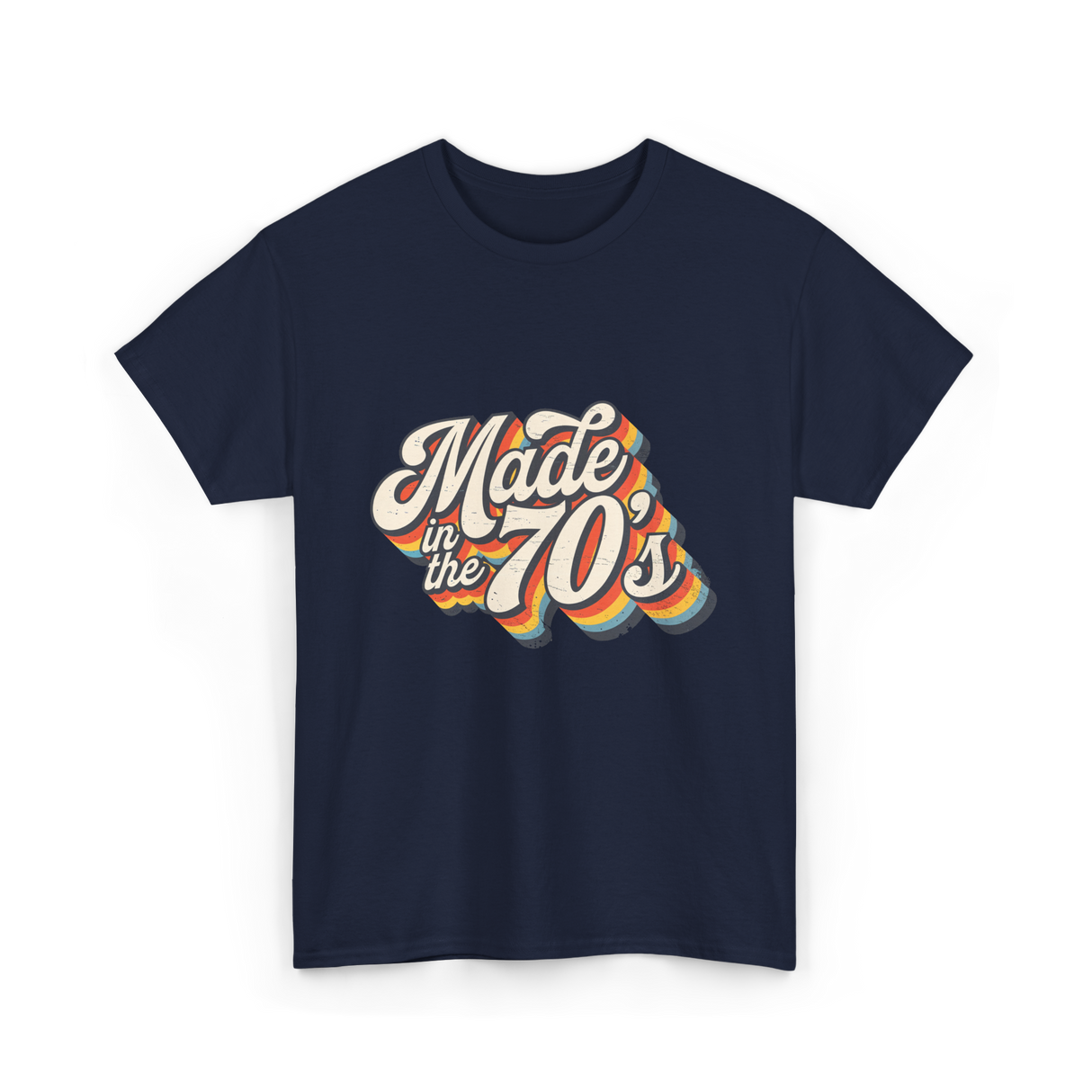 Made in the 70s Retro T-Shirt - Navy