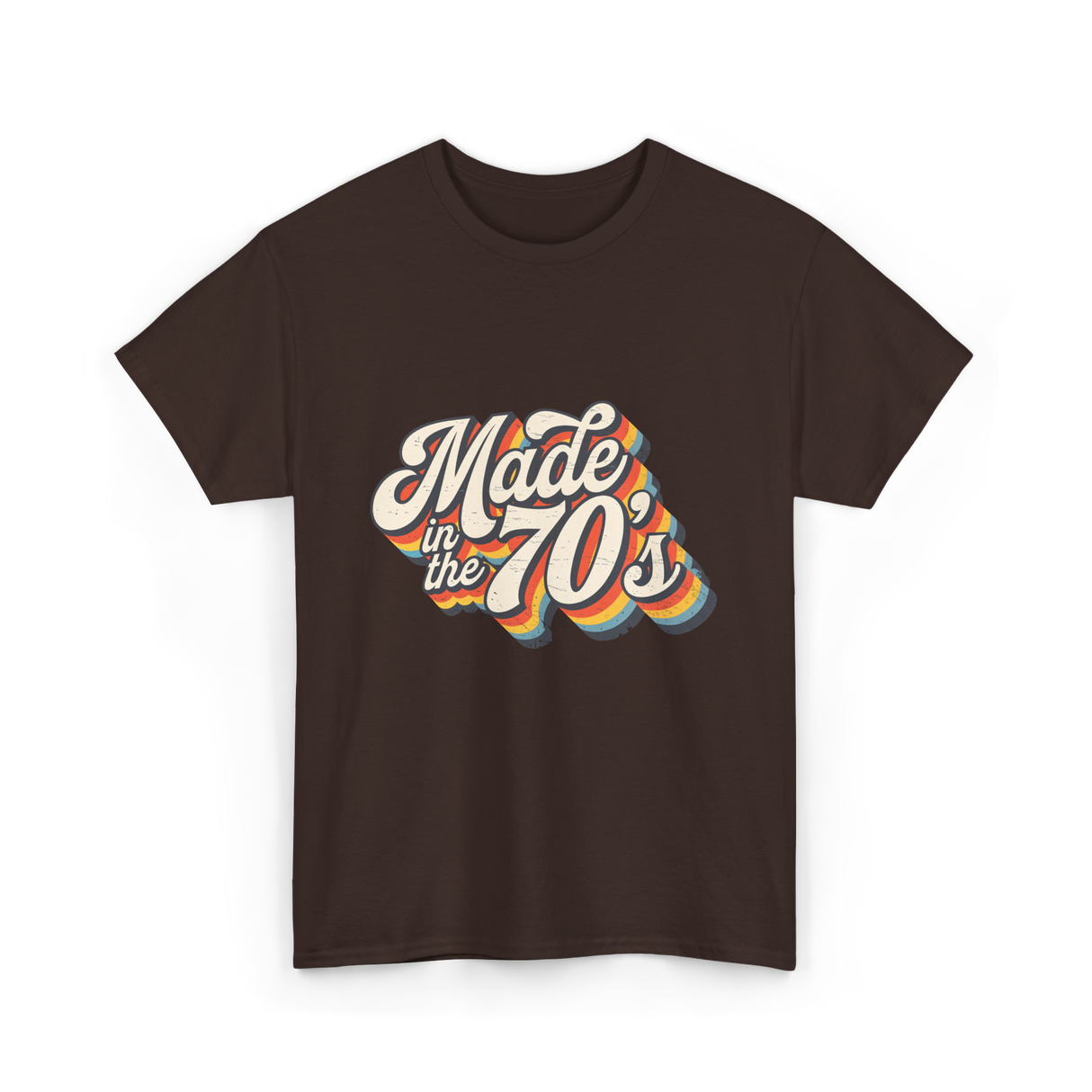 Made in the 70s Retro T-Shirt - Dark Chocolate
