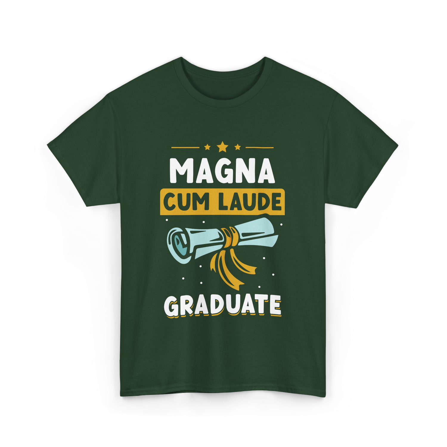 Magna Cum Laude Graduate Graduation T-Shirt - Forest Green