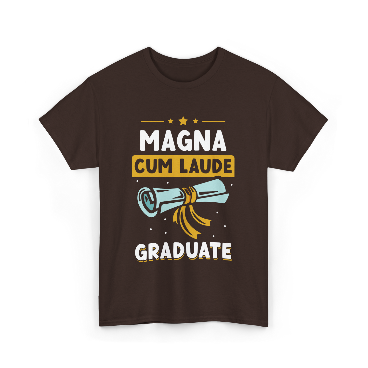 Magna Cum Laude Graduate Graduation T-Shirt - Dark Chocolate