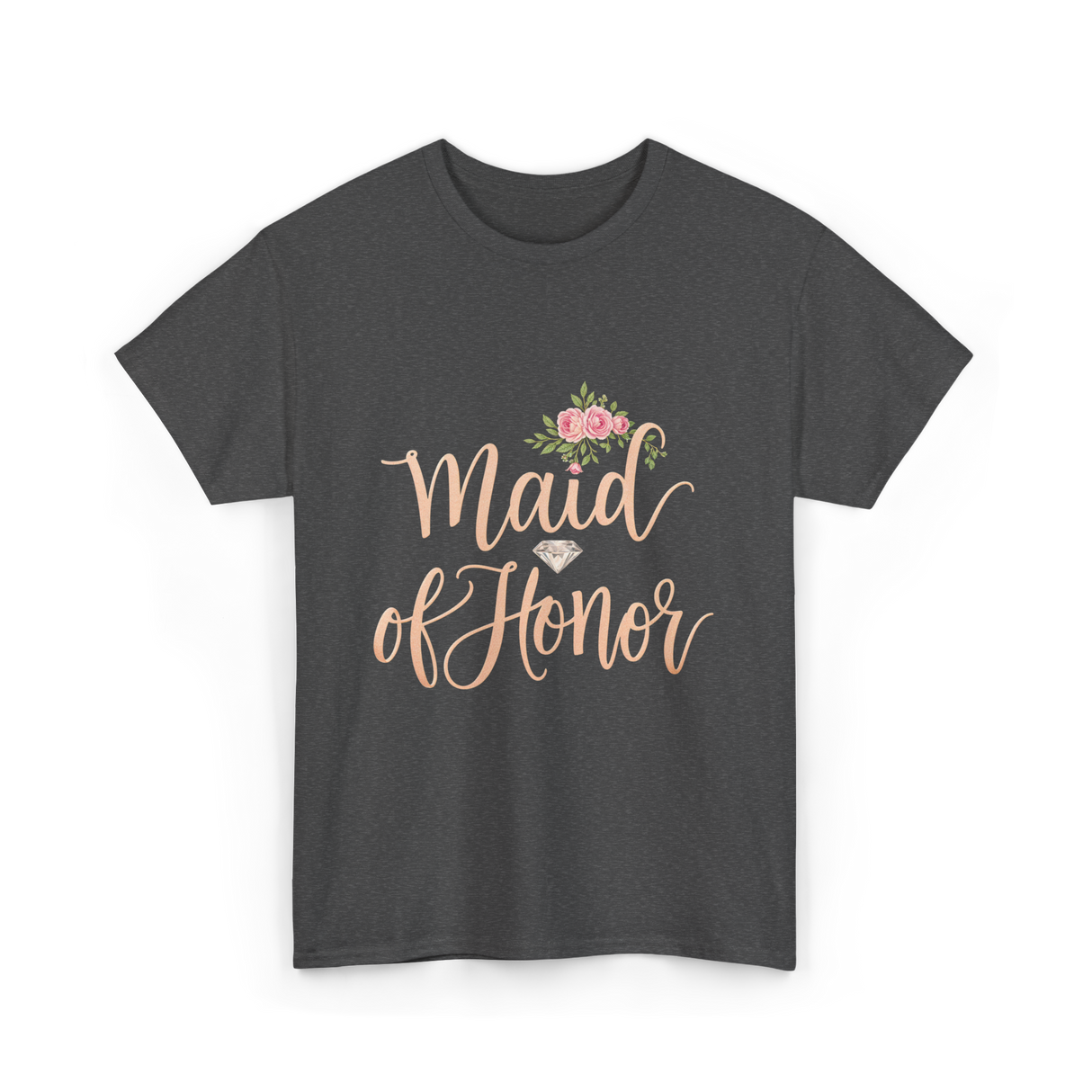 Maid of Honor Bridal Party T-Shirt - Dark Heather