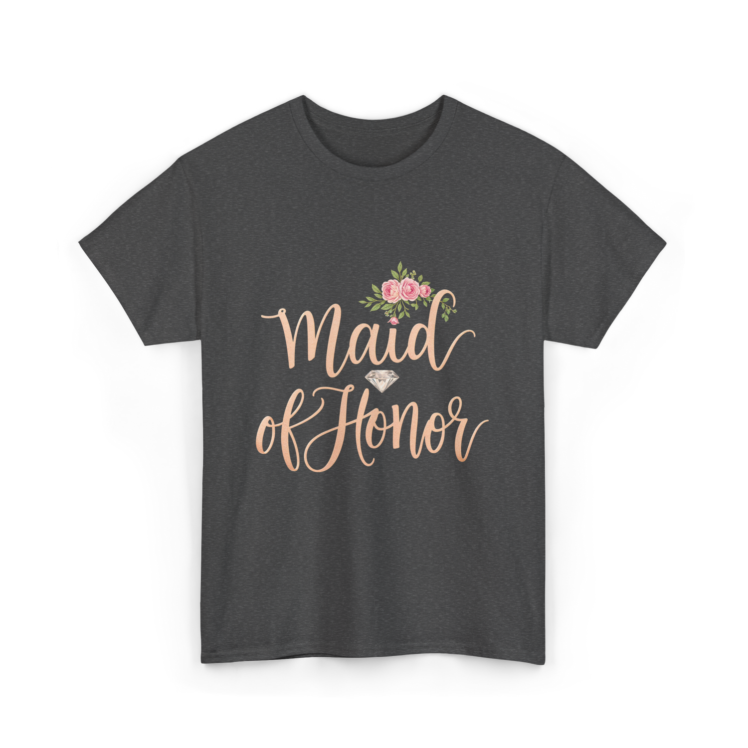 Maid of Honor Bridal Party T-Shirt - Dark Heather